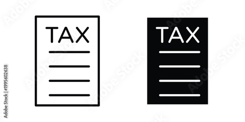 Tax icon - Vector design set