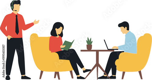 Work rest balance professionals collaborating and taking breaks for optimal productivity