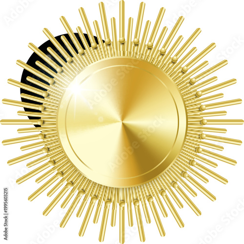 Golden radial icon