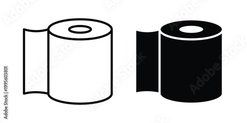 Toilet Paper icon - Vector design set