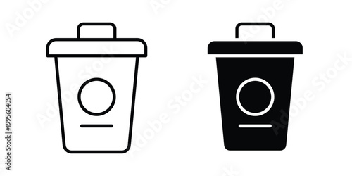 Trash compactor icon - Vector design set