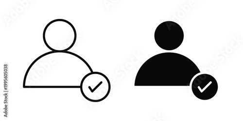 Verified user icon - Vector design set