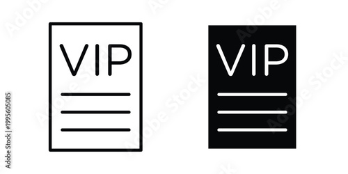 Vip pass icon - Vector design set