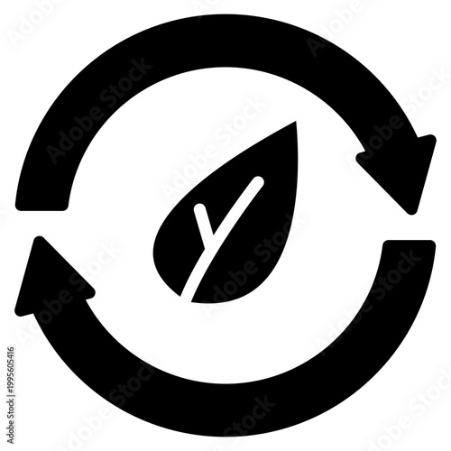 Renewable Shift glyph icon