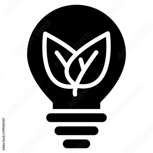 Energy Saving glyph icon