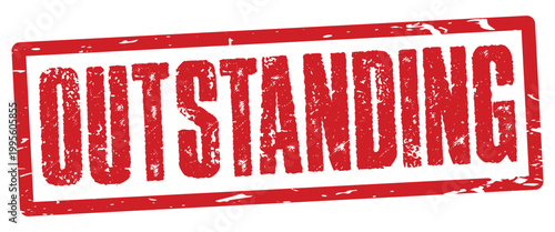 Outstanding rubber stamp red grunge