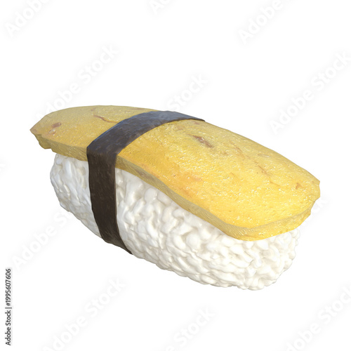 sushi with egg on top