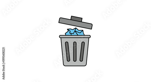 Waste classification Line art abstract minimal creative illustration