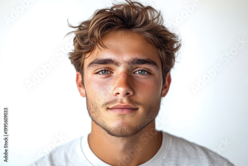 Cinematic Lighting Highlights Sharp Facial Details in Portrait