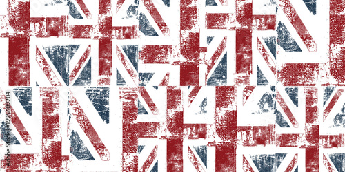 Union Jack Flag grunge pattern design for paper, cover, fabric, interior decor and other users.