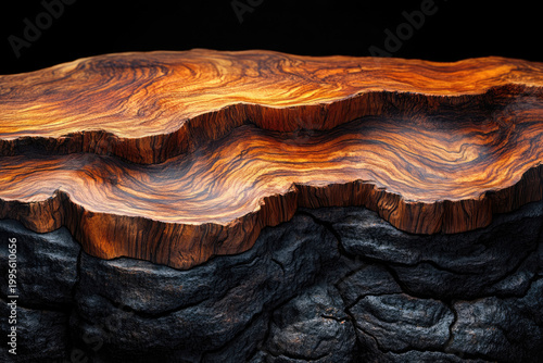 Smooth and Textured Wood Grain under Balanced Lighting