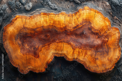 Beautifully Lit Natural Timber Surface in Fine Detail