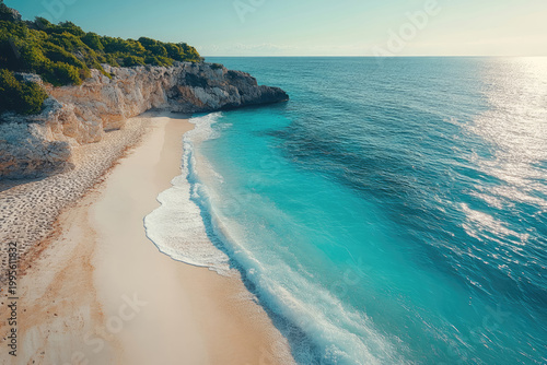 Crystal Clear Turquoise Waters and White Sand Patterns