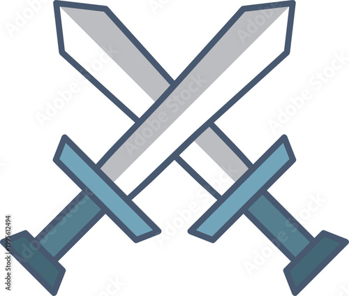 二本の剣　鍔迫り合い