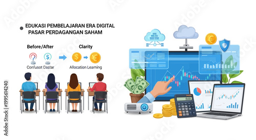 Digital stock trading education clarity in financial market learning
