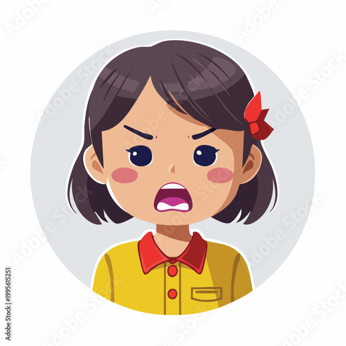 Angry Girl Avatar Icon