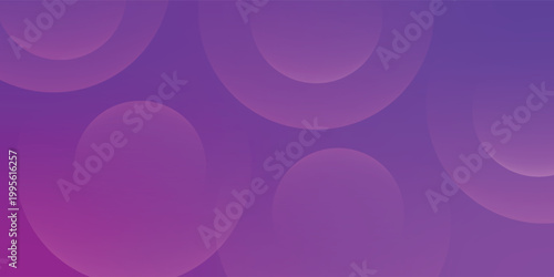 Abstract purple gradient background with overlapping translucent circles. Modern minimalist geometric design with soft light effects.