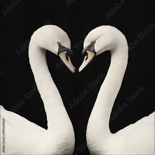 two swans on the lake