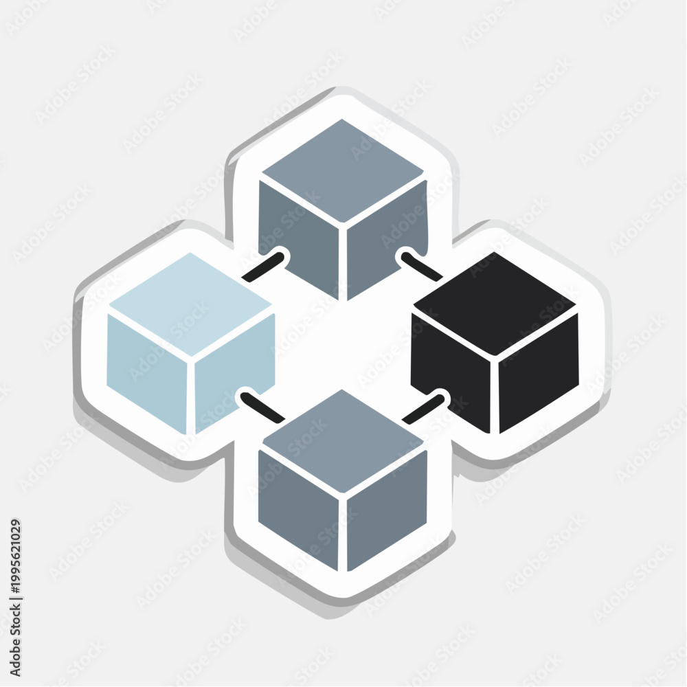 Obraz premium Blockchain Network Concept