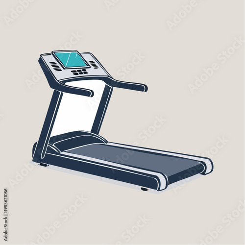 Modern Treadmill Illustration