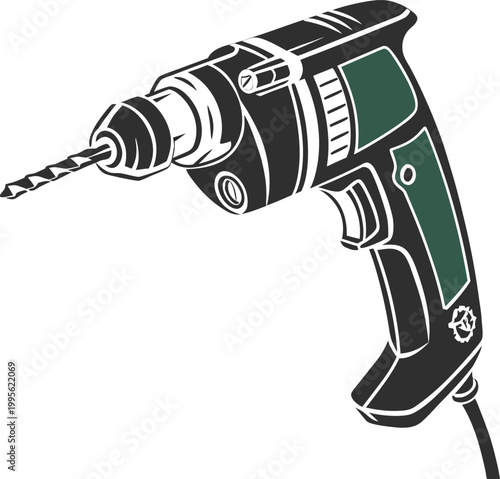 cordless drill isolated on white