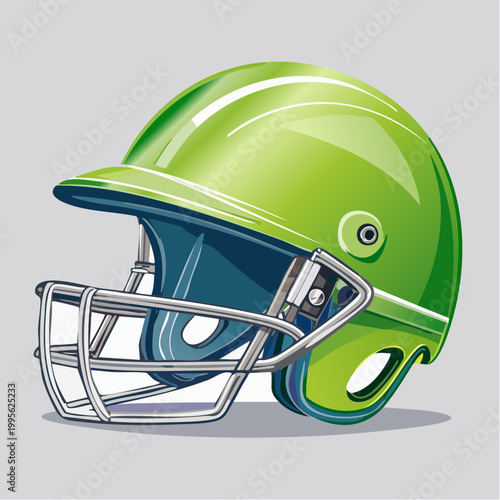 Green American Football Helmet