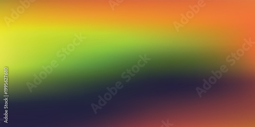 abstract background featuring a soft blend of orange, yellow, lime green, and deep purple tones.