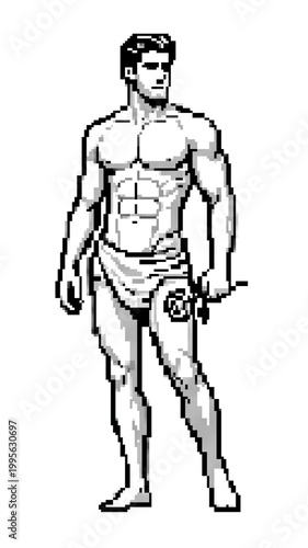 Pixel Art Bodybuilder