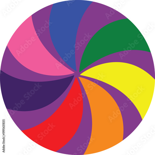 Colorful Swirl Circle Graphic