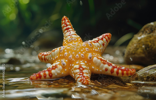 The World's Most Beautiful Freshwater Starfish in Its Natural Habitat