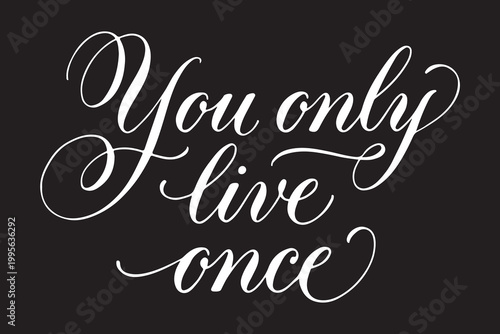 beautiful lettering calligraphy of yolo