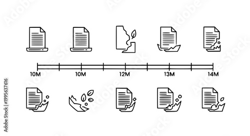Agricultural Food and Grain Storage Bag Icon Set with Seed Sack Herbs and Animal Feed in Clean Outline Style