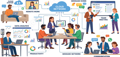 Professional business team collaborating on strategy and planning during an office meeting