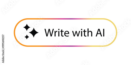 Write with AI Button Light UI Gradient Outline Artificial Intelligence Feature Design