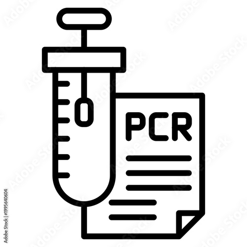 PCR Test Icon – Molecular Diagnostic Vector Symbol