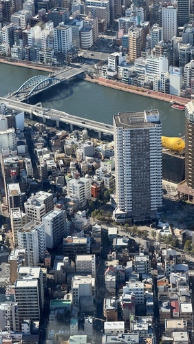 A view of Tokyo's cityscape from the SkyTree tower