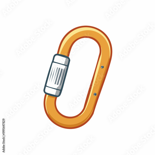 Orange Climbing Carabiner Clip