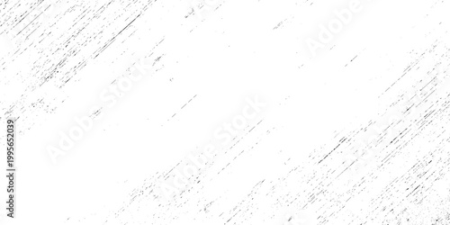 Vector illustration of a white background with diagonal black grunge lines and scratches texture overlay