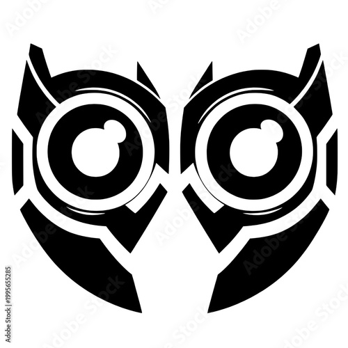 Robotic eye silhouette