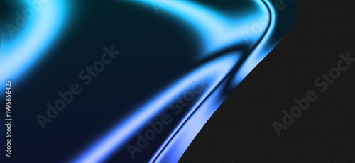 Фотография abstract 3d blue glass, glowing liquid metal texture, futuristic technology back