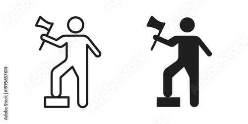 Lumberjack icon in line design. editable stroke icon vector. EPS10