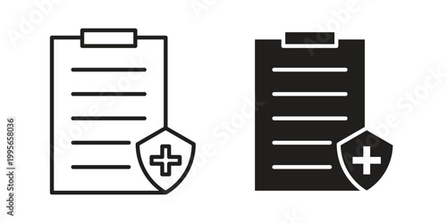 Medical insurance icon in line design. editable stroke icon vector. EPS10