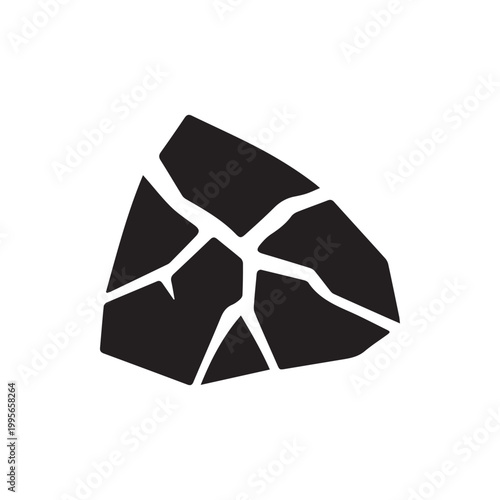 Abstract Broken Piece Shattered Shape Fragmented Element Damage Concept Illustration