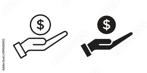 Money savings icon in line design. editable stroke icon vector. EPS10