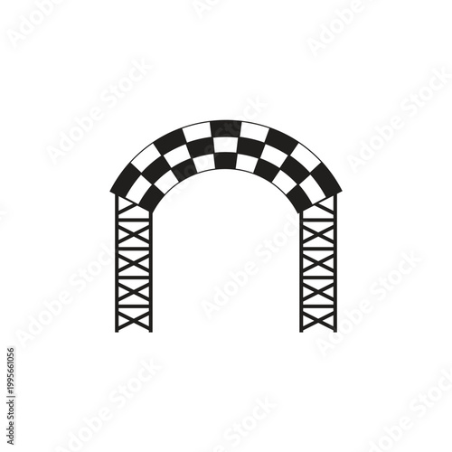 Race checkered flag start finish illustration
