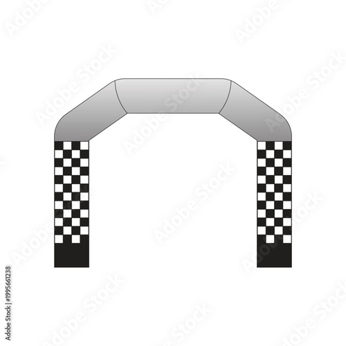 Race checkered flag start finish illustration