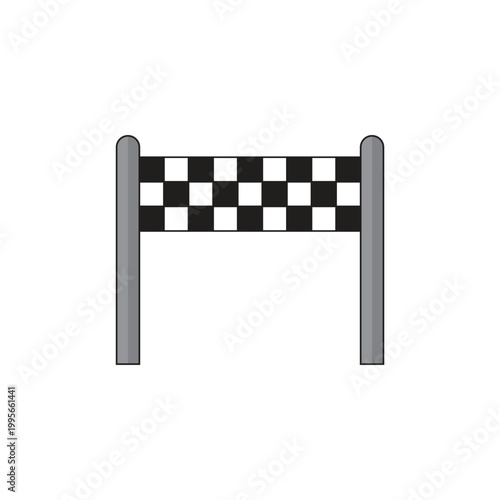 Race checkered flag start finish illustration