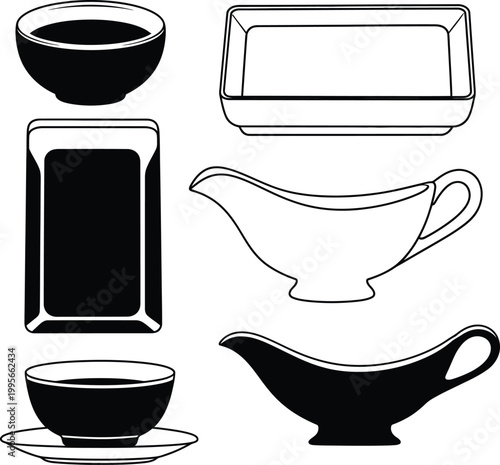 Black and white kitchen dish dishes bowl