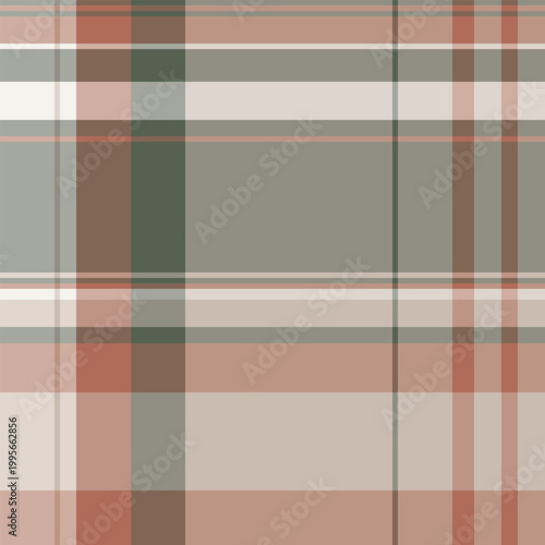 Model textile plaid check, quiet texture pattern fabric. Tone seamless tartan vector background in pastel and stone grey colors.
