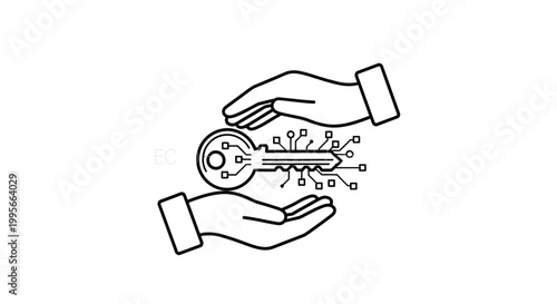 Hands holding a broken gear.